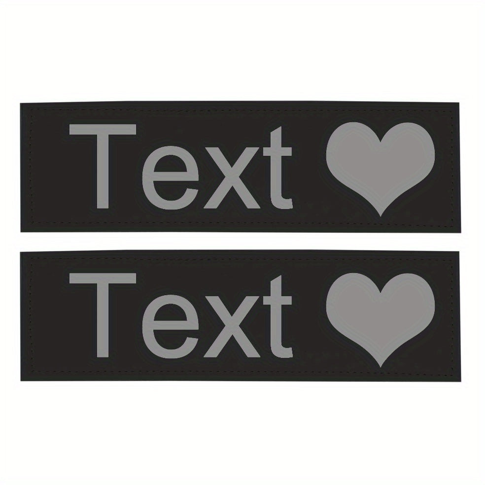Personalized Reflective Letter Dog Harness Label