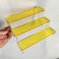 3-Layer Colored Acrylic Display Rack for Collection Pop Figures Toys