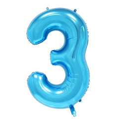 40in Sky Number 0-9 Balloon - Large Foil Helium Balloon for Party Decoration