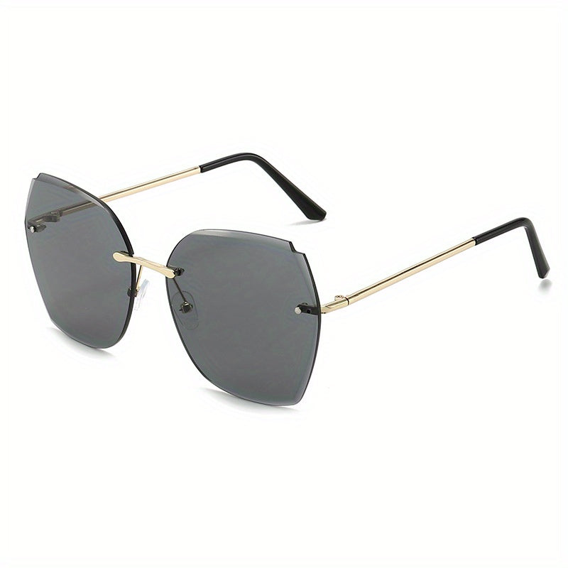 Large Rimless Sunglasses Anti Glare UV400