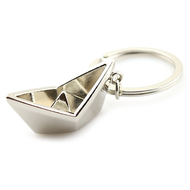 Creative Boat Shaped Keychain Metal Key Rings