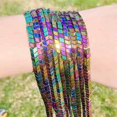 100pcs Arrow Rainbow Hematite Loose Beads for Jewelry Making