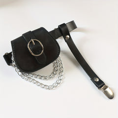 Gothic Chain Tassel Belt & Detachable Pouch Waist Bag Fanny Pack