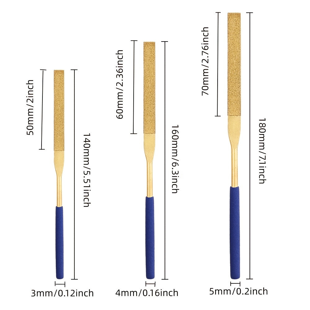 10pcs Mini Titanium Coated Files Kit for Wood Ceramic Glass