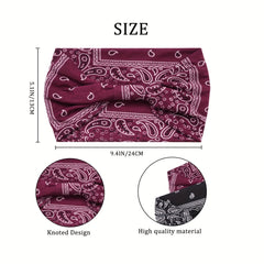 Bohemia Sports Yoga Wide Headband Knotted Sweatband