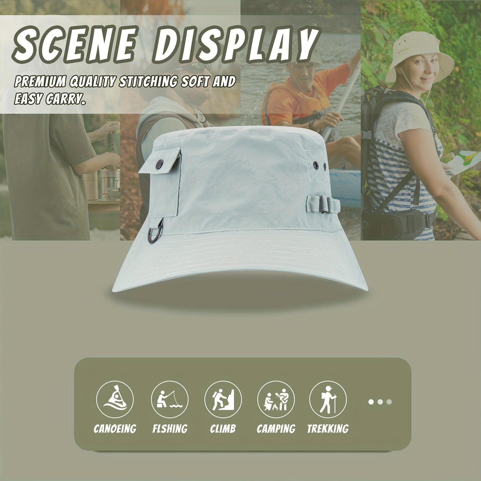 Summer Bucket Hat Sun Hats Travel Cap Fishing Hat Waterproof