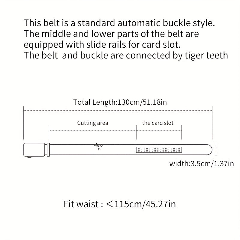 Cowhide Men's Automatic Buckle Belt Leather Business Casual Pants Belt