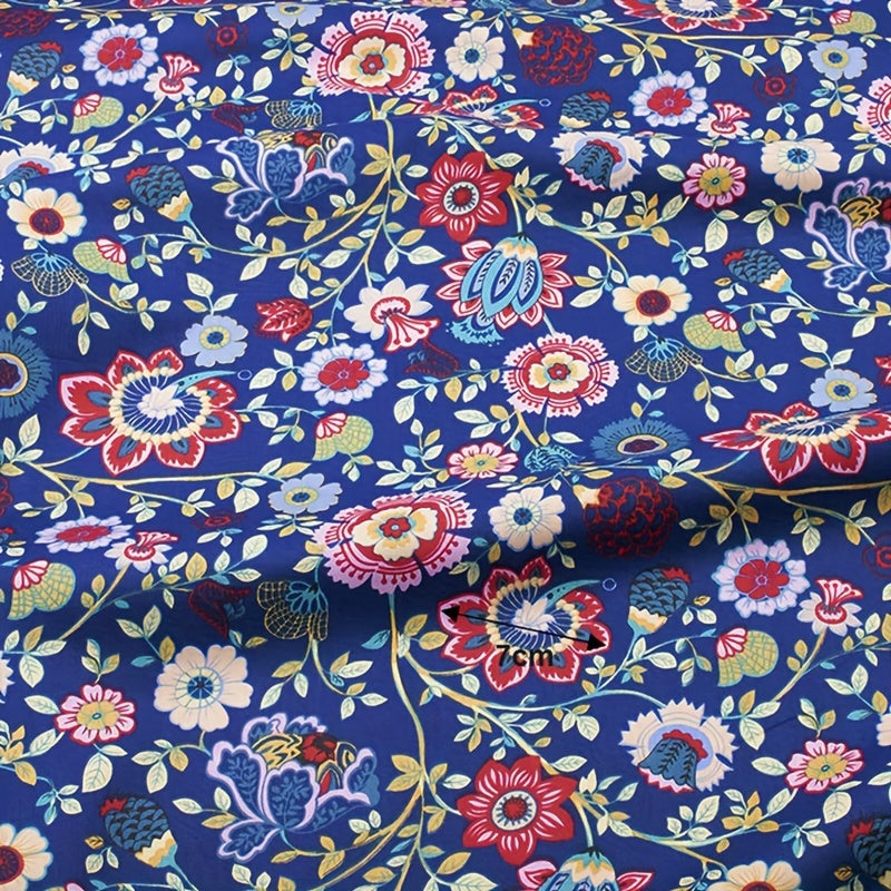 8pcs Dark Flower Printed Fabric Patchwork Doll Needlework DIY Sewing Material