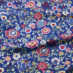 8pcs Dark Flower Printed Fabric Patchwork Doll Needlework DIY Sewing Material
