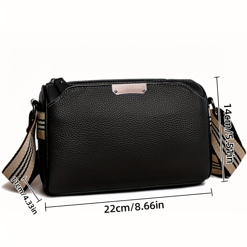 Vintage Leather Shoulder Bag Retro Crossbody Bag Women's Versatile Handbag