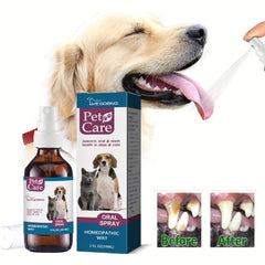 Pet Oral Cleaning Spray Dogs And Cats Tartar Removal Fresh Breath Care