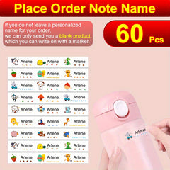 Custom Transparent Name Sticker Cartoon Waterproof Labels