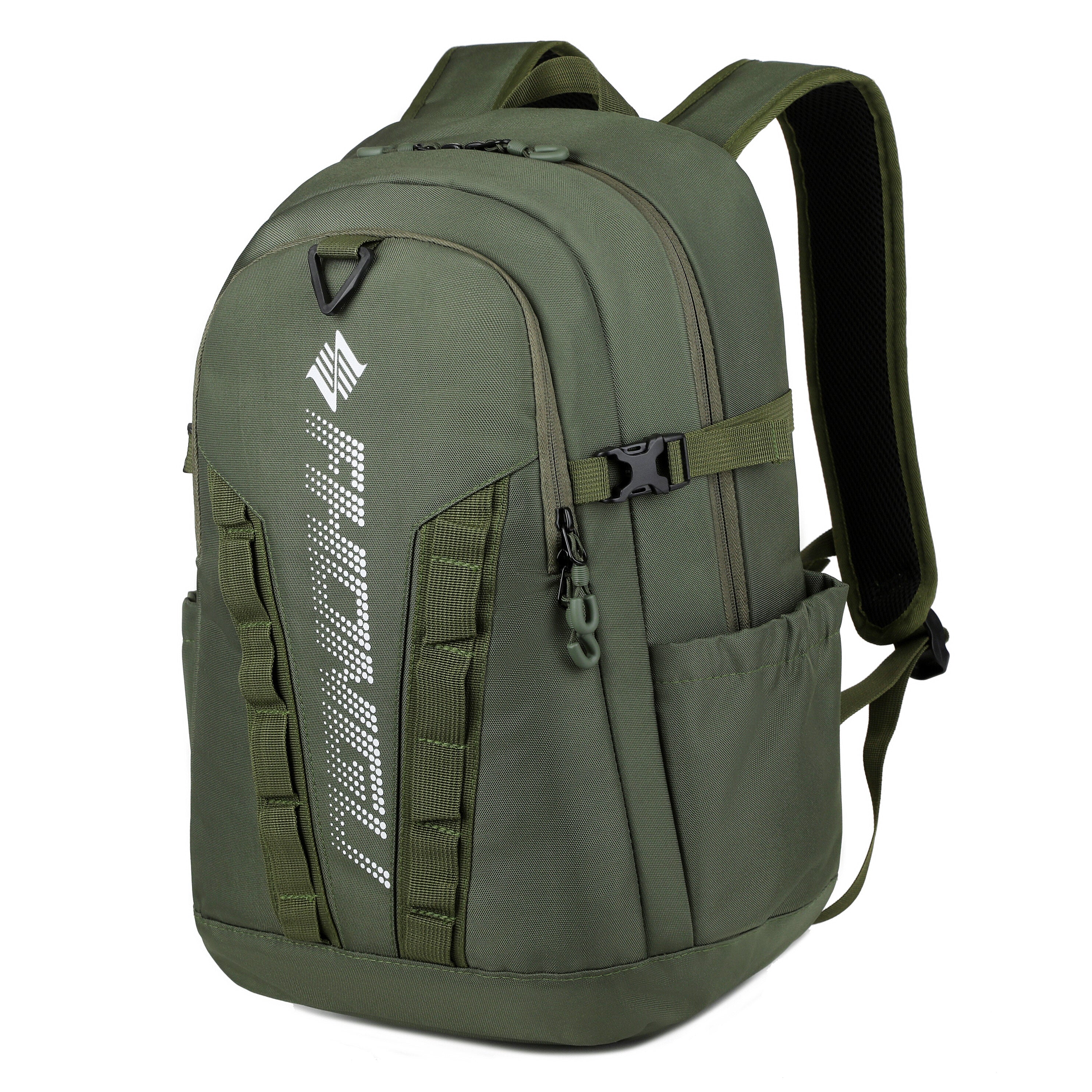 Casual Letter Print Zipper Backpack Large Capacity Travel Storage Rucksack