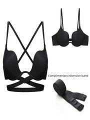 Solid T Shirt Bra Comfy Push Up Bra Women's Lingerie