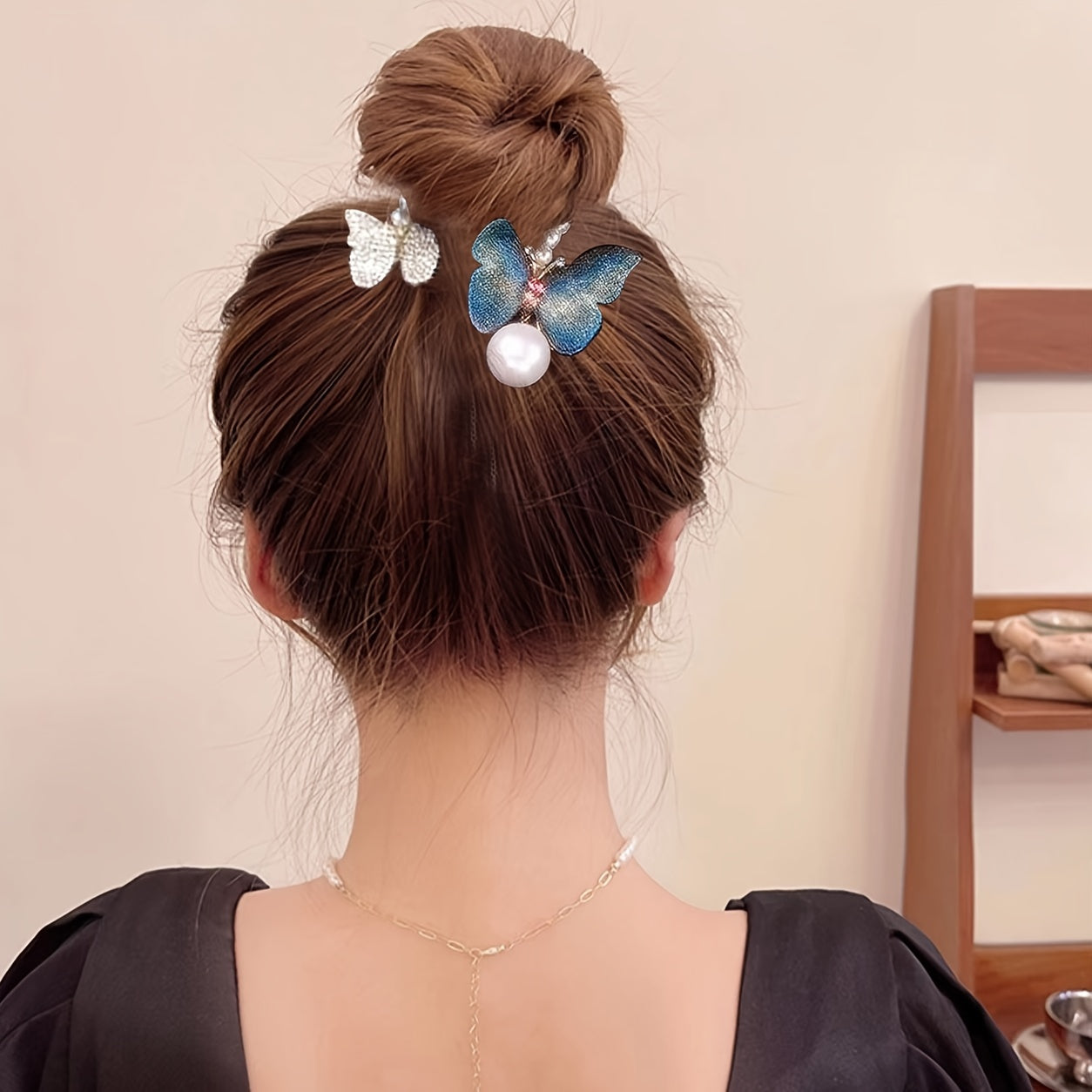 Retro Butterfly Hair Comb Clip Headdress for Women Girls