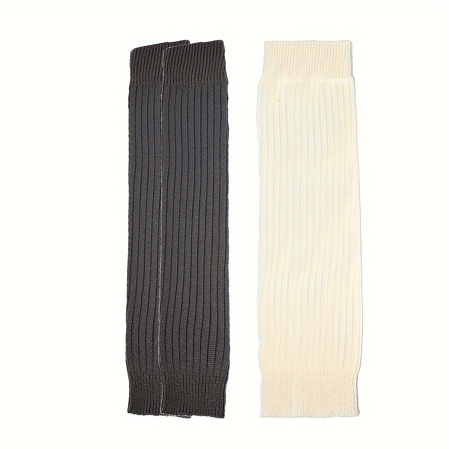 Ribbed Leg Warmers Soft & Comfy All match Socks Women's Stockings