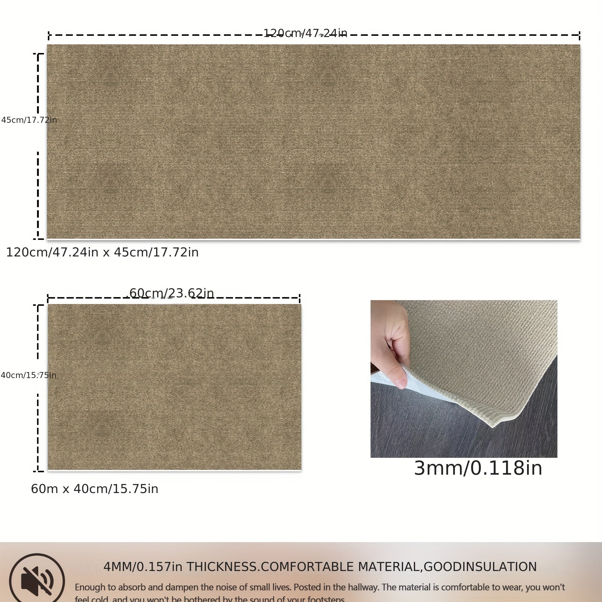 Modern Solid Floor Mat Soft Non-slip Water-absorbent Stain-resistant Area Mat