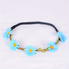 7pcs Flower Headband Women's Floral Hair Band Vacation Wreath Hair Accessories