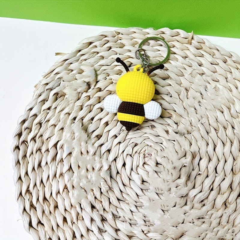 Cute Cartoon Bee Keychain Pendant Girl Bag Purse Keychain Insect Key Ring