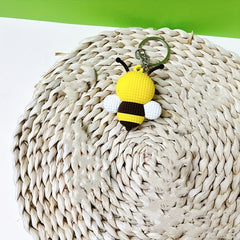 Cute Cartoon Bee Keychain Pendant Girl Bag Purse Keychain Insect Key Ring