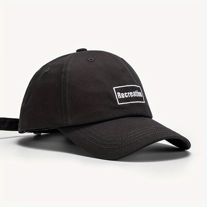 Embroidered Letter Retro Peaked Cap Soft Top Sun Hat