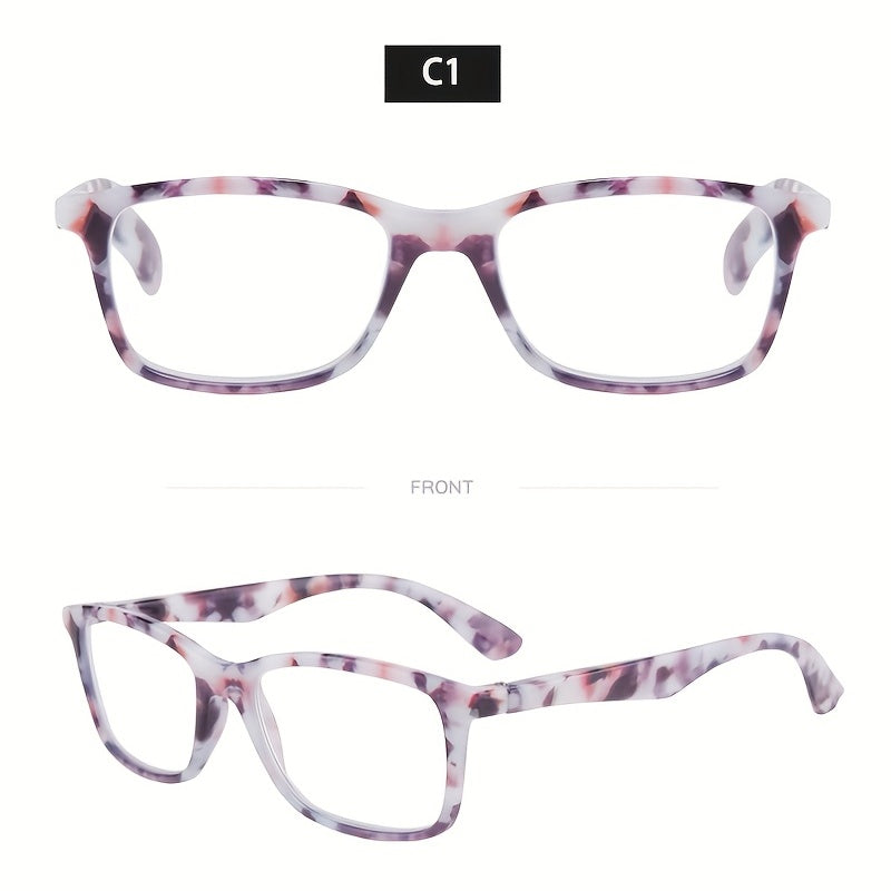 Square Tortoiseshell Reading Glasses Retro Readers HD Presbyopic Glasses