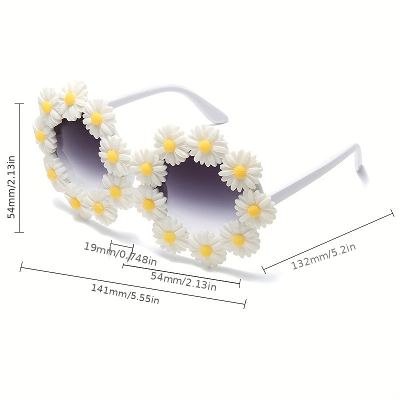 Daisy Flower Sunglasses Summer Gradient Glasses UV400