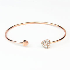 Love Heart Bangle Bracelet Hand Jewelry For Women