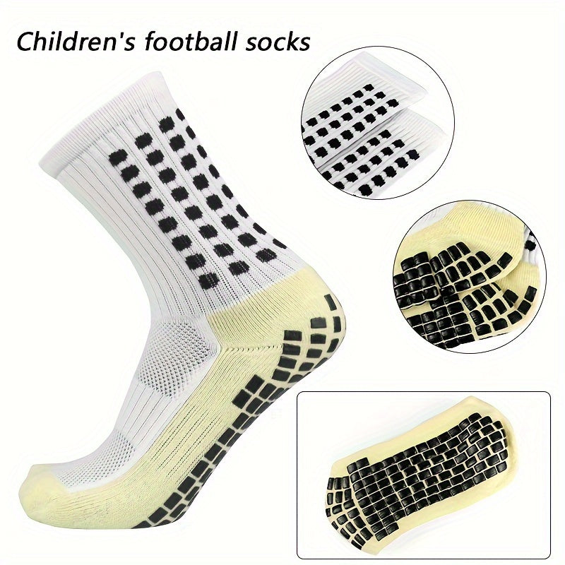 Kids Anti-Slip Sports Socks EU35-39 with Grip Pads