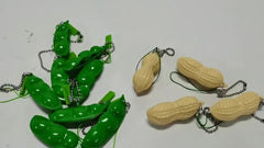 Pea Pod & Peanut Fidget Toy Keychain Stress Relief Key Ring Gift