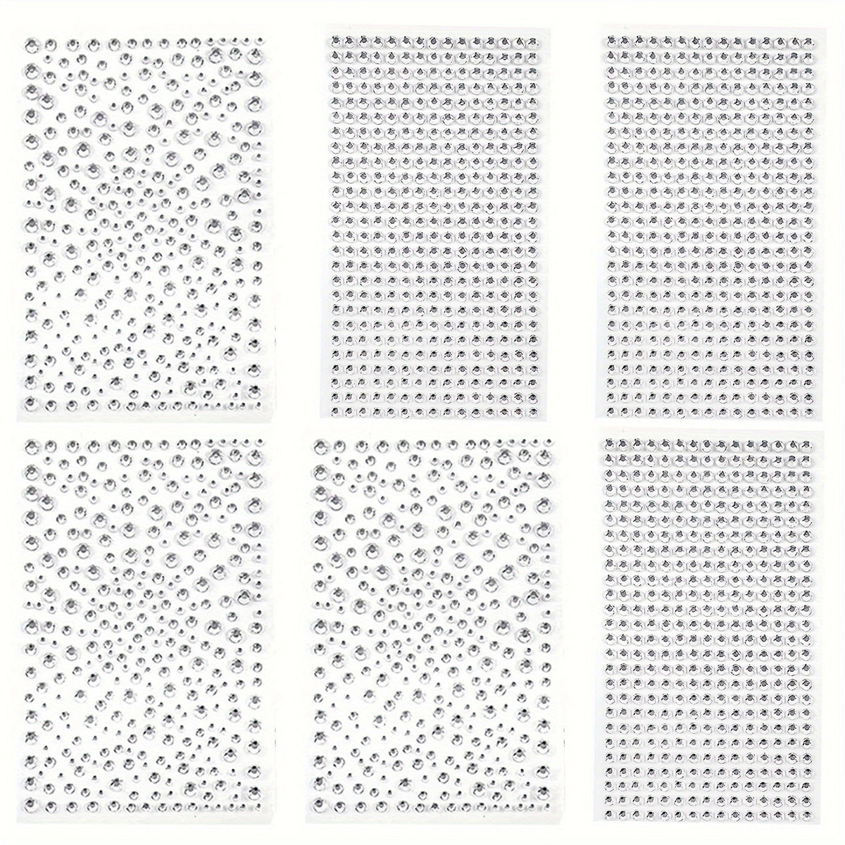 1725pcs Transparent Rhinestone Stickers Sparkling Gemstone Jewelry Stickers