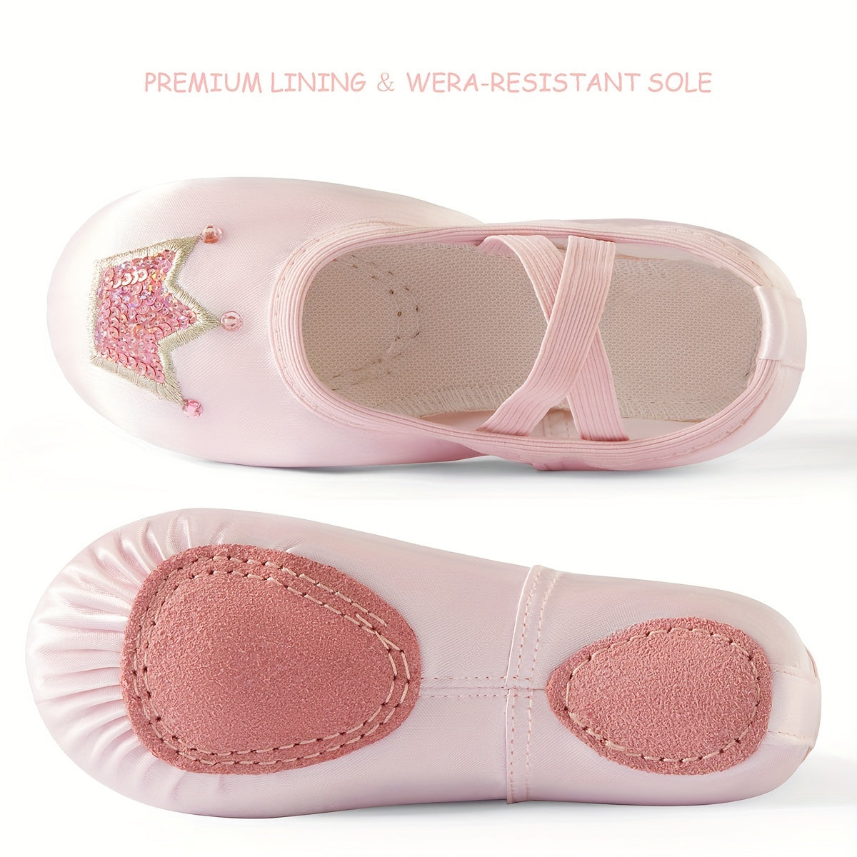 Girl's Solid Dance Shoes Comfy Non Slip Soft Sole Ballet Shoes
