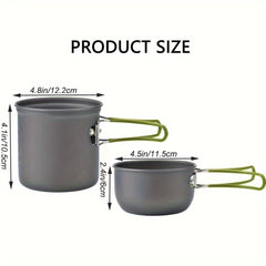 Outdoor Hiking Camping Cooking Kit Non Stick Pot & Bowl