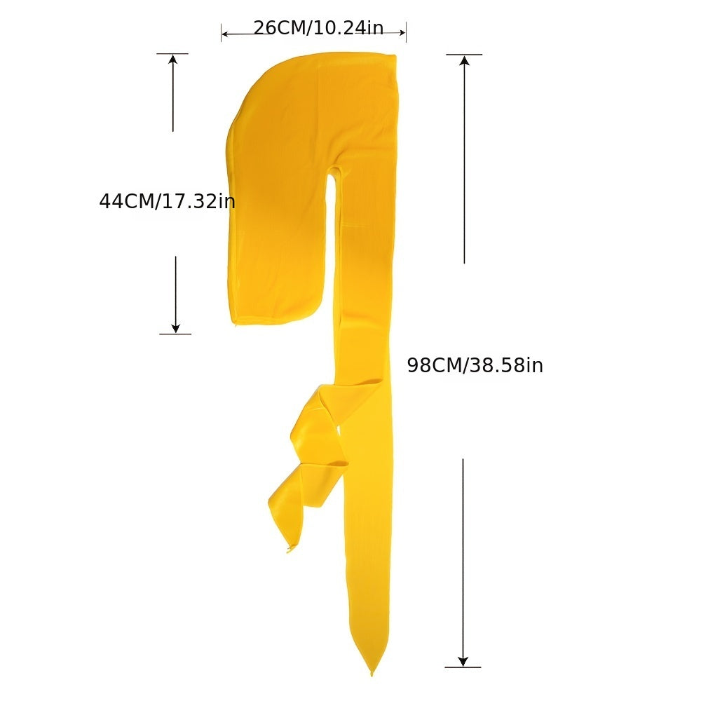 4pcs Silk Like Durags Satin Long Tail Head Wraps Silky Bandana