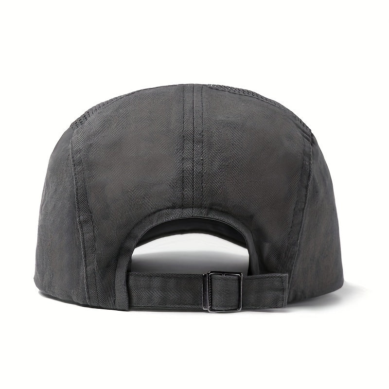 Men's Summer Beret Mesh Cap Sun Visor Flat Cap Adjustable Newsboy Cap