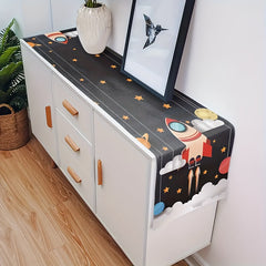 Space Theme Rocket Planet Table Runner 33x182 cm