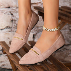 Women's Pointed Toe Ballet Flats Soft Sole Slip On Shoes Casual Walking