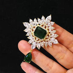 Zircon Crystal Corsage Scarf Clips Brooches Pins Safety Pin Women Girls