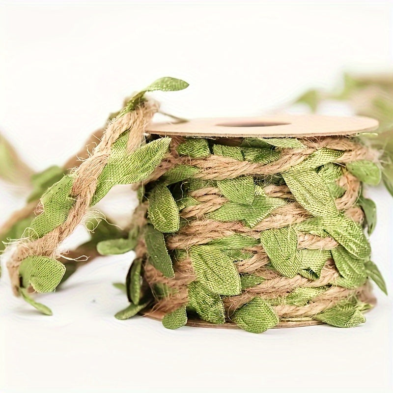 1 Roll Gift Decor Leaf Rope Holiday Gift Decor Supplies Christmas Party