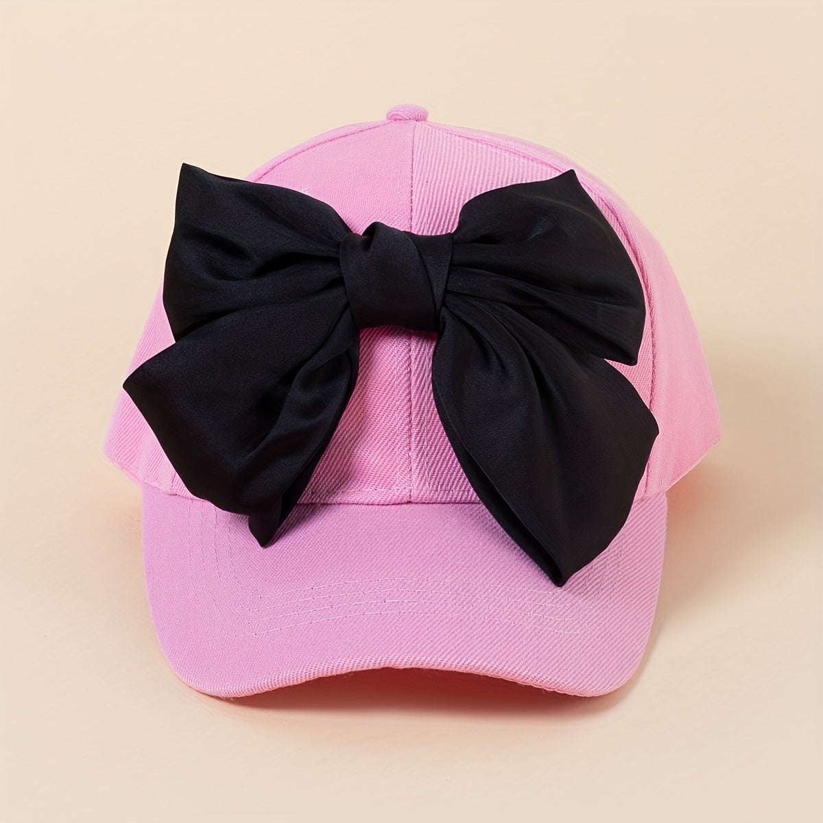 Big Ribbon Bowknot Baseball Cap Solid Y2K Dad Hats Adjustable