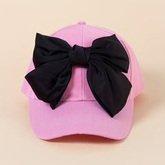Big Ribbon Bowknot Baseball Cap Solid Y2K Dad Hats Adjustable