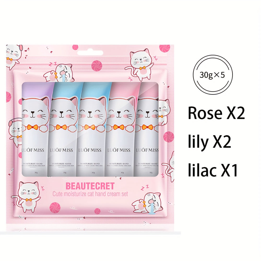 Fragrance Hand Cream Set - Moisturizing & Nourishing, Reduces Dry Hands