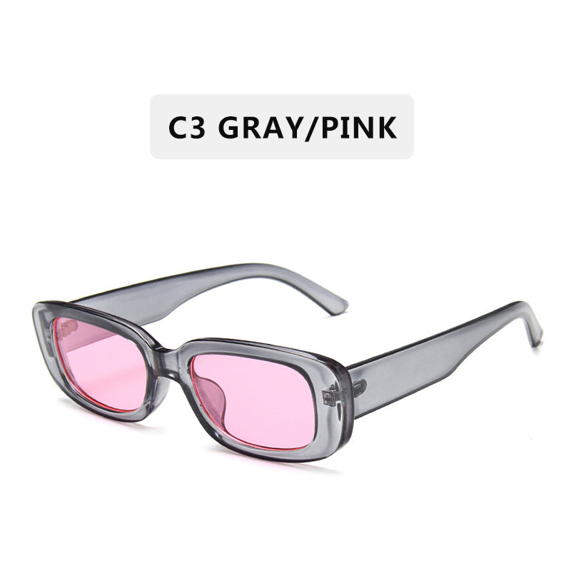 Vintage Rectangle Sunglasses Women UV 400 Driving Glasses