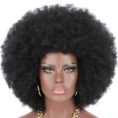 Afro Kinky Curly Hair Wigs Synthetic Fiber Hair Replacement Wigs