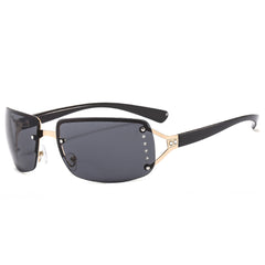 Rimless Rectangle Y2K Sunglasses for Women