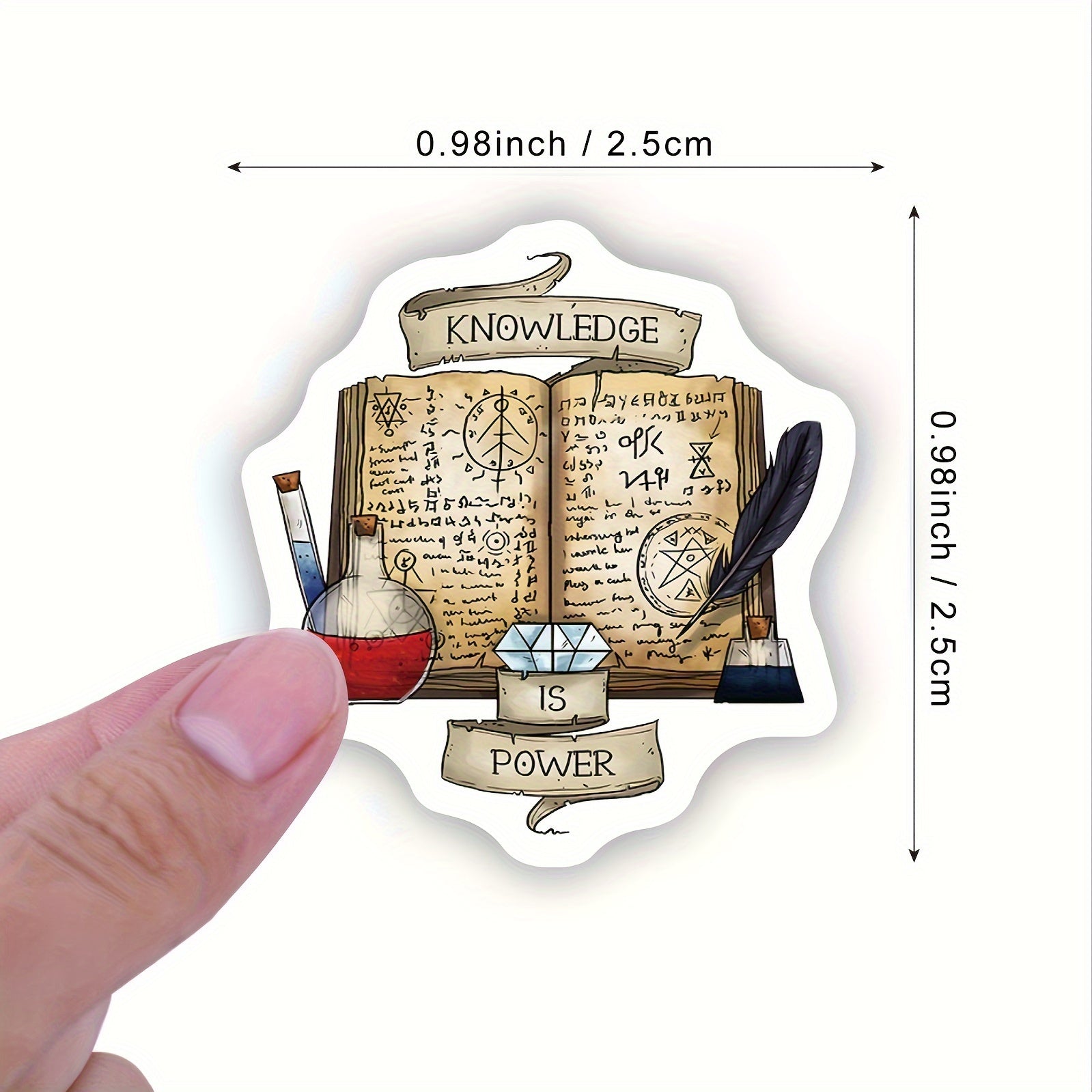 500pcs Witch Stickers Roll Magic Witch Book Stickers