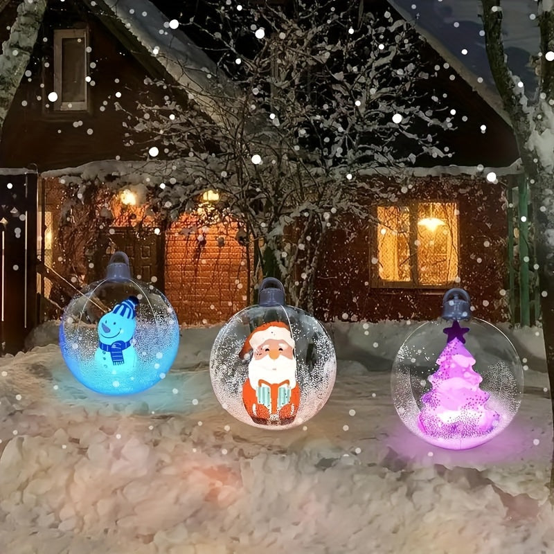 Large Inflatable Christmas Ball with LED Lights