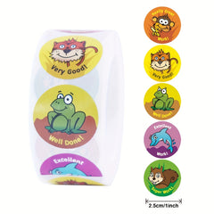 500pcs Animal Zoo Sticker Labels for Encouraging & Gift Wrapping