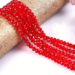 3x4mm Crystal Flat Beads DIY Glass Colorful Beads String Bracelet Necklace