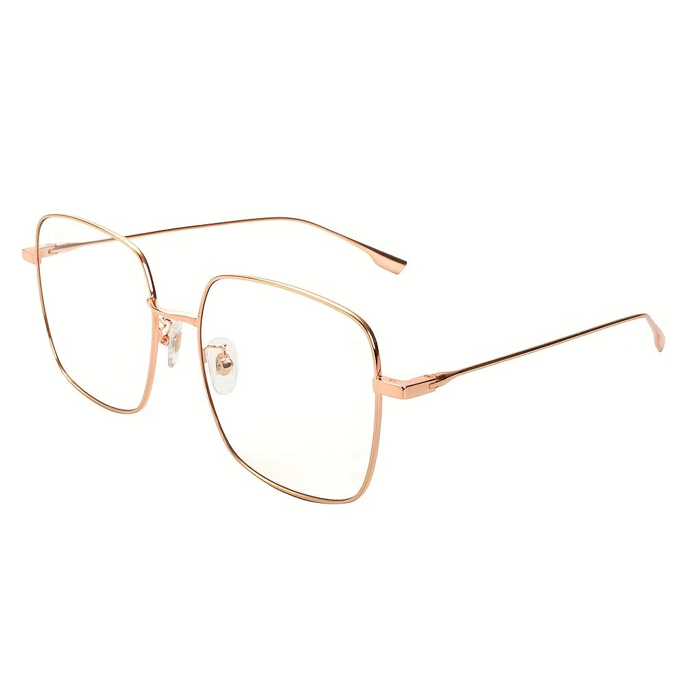 OUWEN Square Metal Polarized Sunglasses Retro Oversized Aviators Sun Glasses